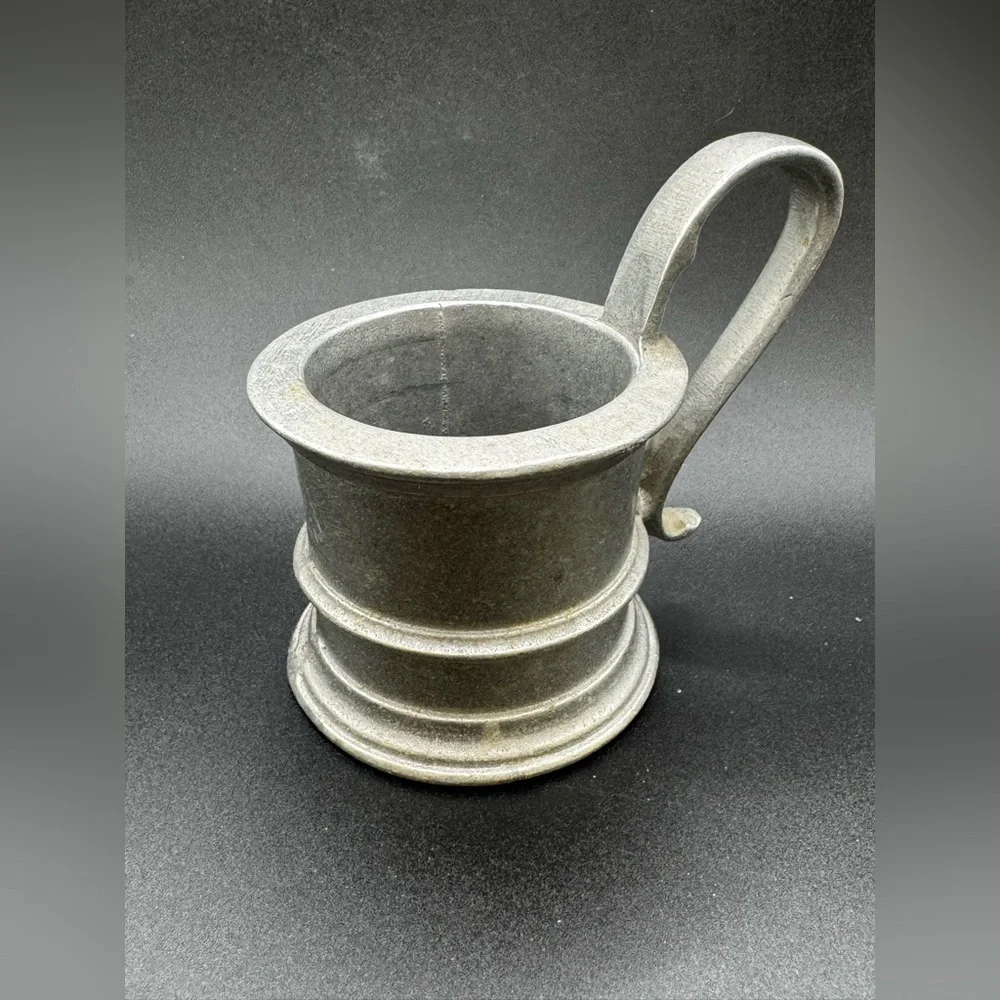 VTG RWP WILTON ARMETALE PEWTER CUP HOLDER WITH HANDLE Made in the USA